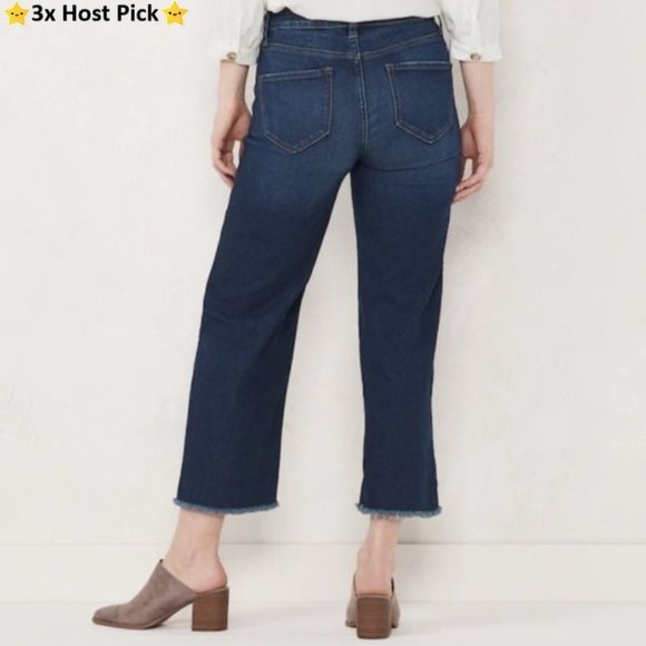LC Lauren Conrad Denim - LC LAUREN CONRAD Hi-Rise Wide-Leg Ankle Jeans Sz 8